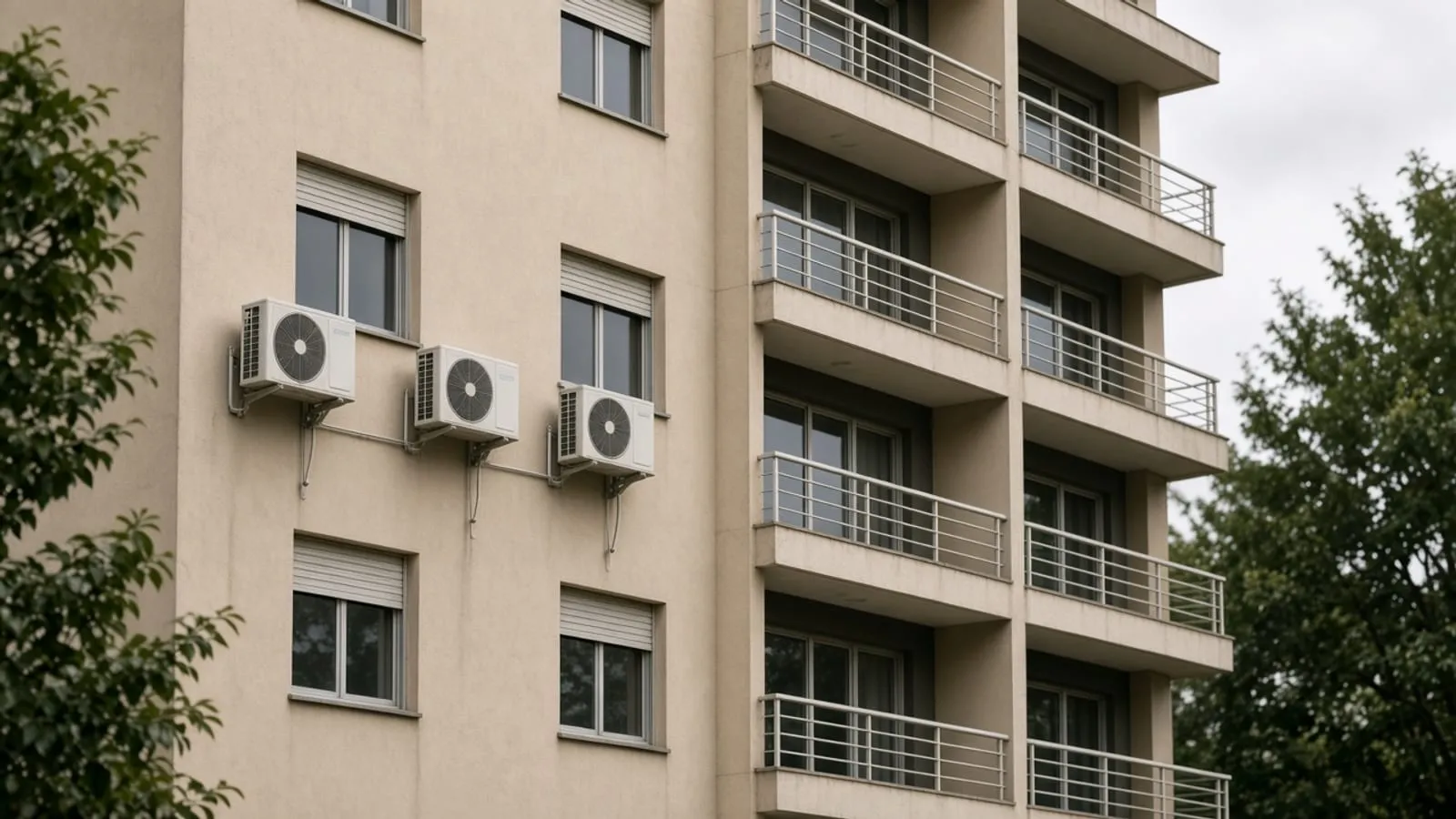 Fachada de um prédio residencial em plena luz do dia